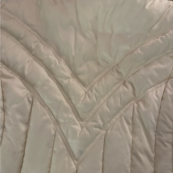 Lane Bryant Cream Puffer Jacket with Faux Fur Hood - Picture 3 of 6